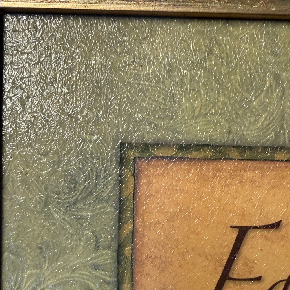 Gold and Green Framed Wall Art - Faith Family Friends - Picture 3 of 7